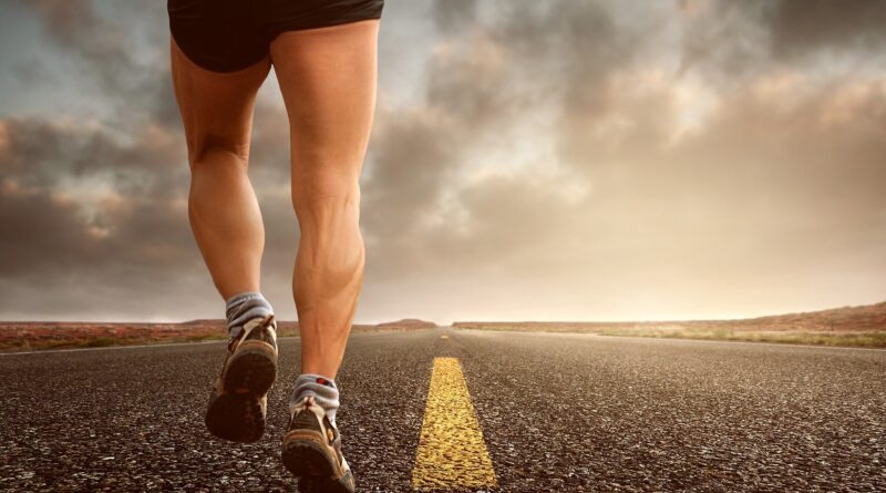 Photo des jambes d'un coureur